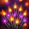 20FT 100Ct Purple Orange Halloween Lights for Outdoor Indoor Decorations