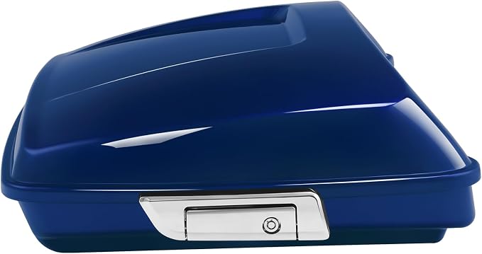 5.5" Razor Motorcycle Trunk W/Latch Key Fit For Harley 2014-2025 Touring CVO Road King Street Glide Electra Glide Ultra Limited Pack Superior Blue