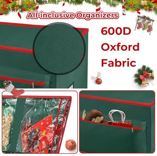 Large Christmas Ornament Storage Box Keeps 72 4" & 3 Individual Trays