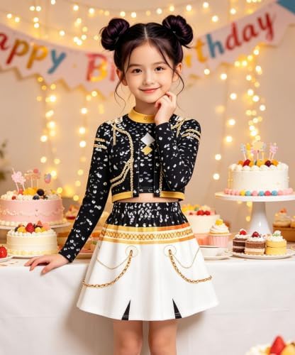 Kids Pop Singer Group Costume Girls Halloween Costumes Cosplay Outfit Set