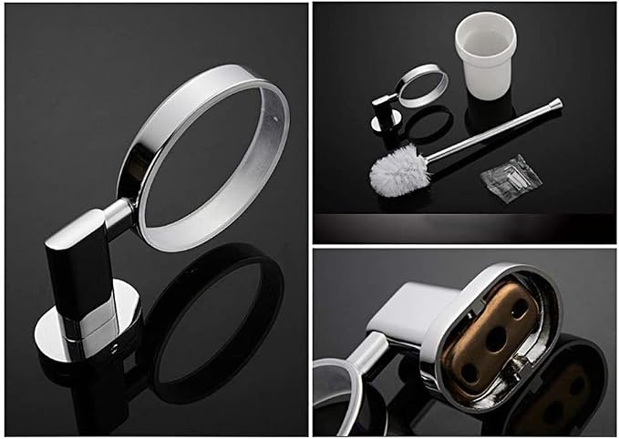 Toilet Cleaner Brush Toilet Brush and Holder Set Wall Mount Toilet Brush Holder for Cleaning and Scrubbing Bathroom Toilet Bowl Brush Brush for Bathroom (C)