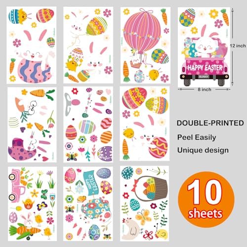 Easter Window Clings Decorations for Glass Window Stickers Decal