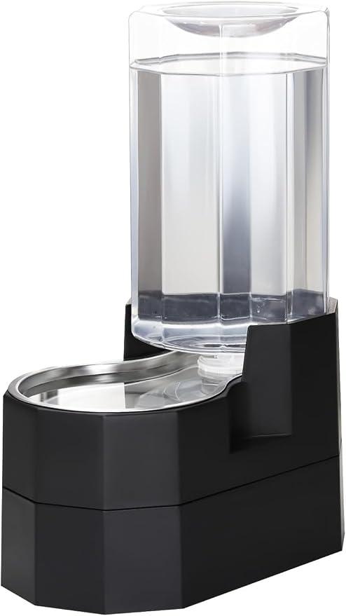 Sfozstra 8L Raised Pet Water Dispenser: Large Breed Comfort | Gravity Fed /304 Stainless Steel Bowl/No Filter Replacement/ Spill Resistant Base /Dishwasher Safe / Kitchen Living Room Use