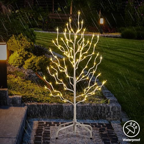 LIGHTSHARE 3FT Star Tree 112 LED Lights Warm White for Home & Christmas Decorations, 3'