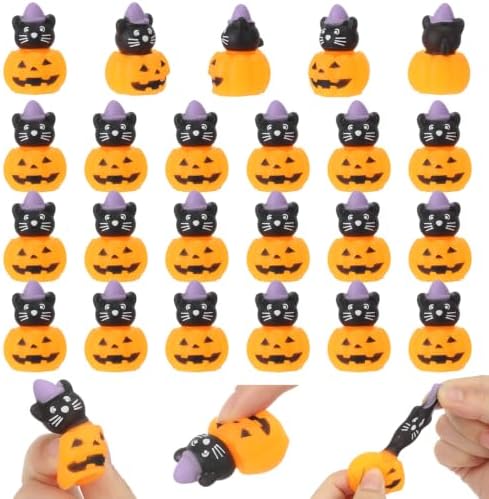 Thenshop 60 Pcs Halloween Pumpkin Cat Party Favors Trick or Treat Supplies