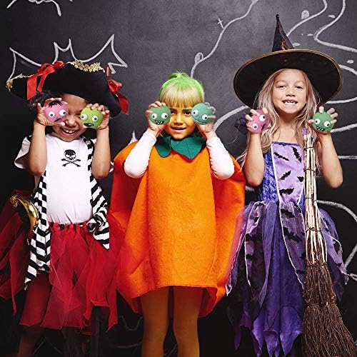 ArtCreativity 12-Pack Halloween Zombie Pop Out Eye Squeezy Toys for Kids, Funny Fidget Stress Relief Toys, Halloween Party Favors, Non-Candy Trick or Treat Prizes and Sensory Toys