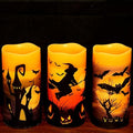 Halloween Decor Flameless Candles Battery Operated with 6H Timer