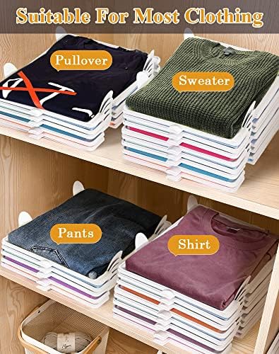 Accenter Clothing Organizer for Closet Storage,Stackable Shelf Dividers
