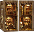 OZJAY Book Nook Kits for Adults, Miniature House Kit Bookshelf Decor