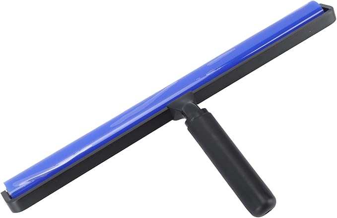 GOWENIC Static Dust Removal Roller, Sticky Blue Silicone Soft Cleaner Roller with Black Handle for Lint Pet Hair Lint Reusable Carpet Fabric (45.7cm / 18in)
