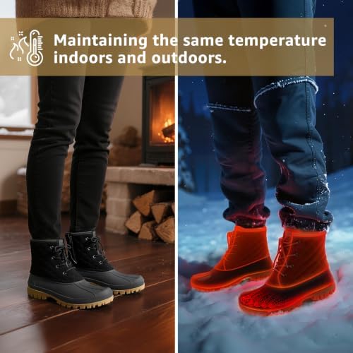 STQ Duck Boots for Women Waterproof Winter Boots Insulated Snow Boots