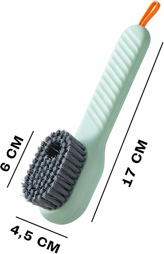 SODEF Shoe Cleaning Brush with Detergent Dispenser for Sneakers and Boots, Practical Cleaning Tool, Washable, One Size