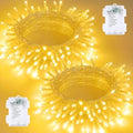 2 Pack 100 LED Battery Operated String Lights, 8 Modes Twinkle Fairy Lights