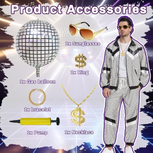 80s Outfits for Men Women,90s Tracksuit Retro Party