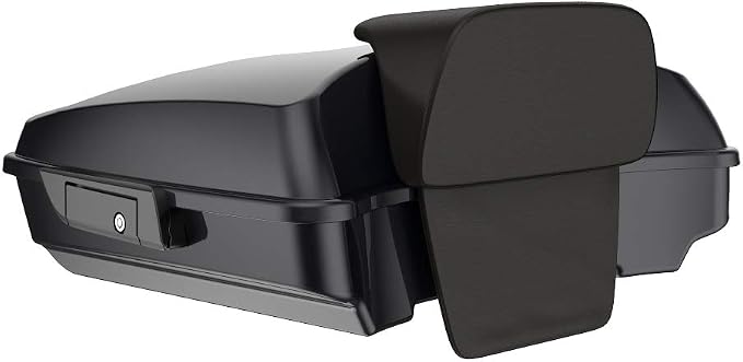 Advanblack Road Glide Tour Trunk Pack Black Pearl Razor Tour Trunk Pack Backrest Pad for '97-'25 Harley Touring Road King Street Glide Electra Glide CVO models