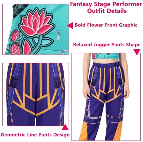 Kids Pop Singer Group Costume Girls Halloween Costumes Cosplay Outfit Set
