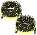 Dazzle Bright 132FT 400 LED Christmas Lights, Christmas String Lights Plug in with 8 Modes, Waterproof Christmas Decorations for Xmas Indoor Outdoor Party Home Tree Decor, Warm White