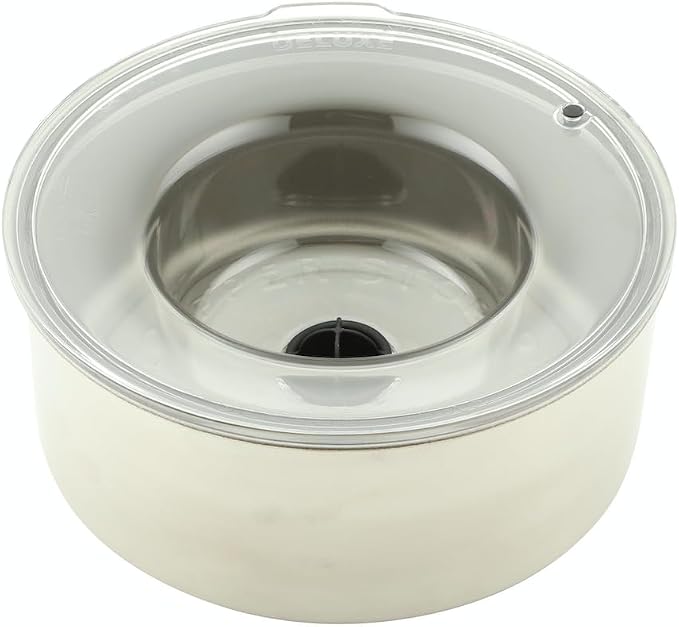 Stainless Steel Dripless Water Bowl with Tritan Plastic Lid – Holds 1 Gal, Reduces Spills & Trails Up to 85%+, Water Bowl for Small Breed Dogs (0-20 lbs), The Original Slobber Stopper