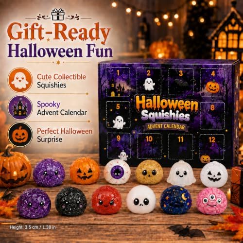 Halloween Squishies Advent Calendar 2026 Countdown for Adults