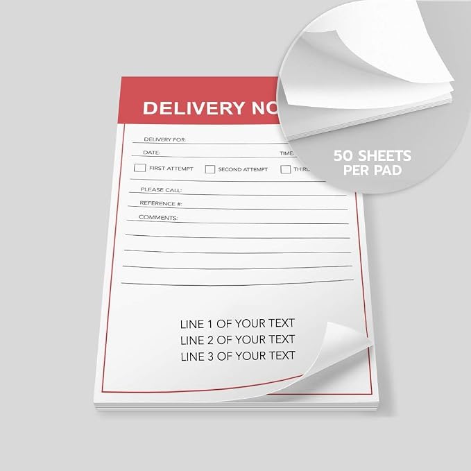 I Heart Deliveries Vertical - Post-it Notes - 6 Pads of 50 Sheets - Printed in the USA