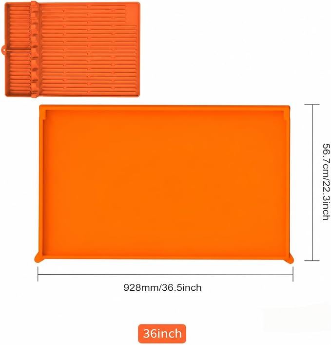 Silicone Griddle Mat with Silicone Tool Mat for Cuisinart CGG-0036 2021-Present, Griddle Accessories Set for Flat Top Grill | Protect your griddle from dust and rust with a food-grade silicone mat and tool mat set.