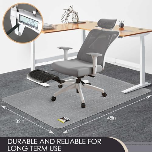 Kuyal Office Chair Mat for Carpet, Set of 2, Heavy Duty Computer Chair Mat