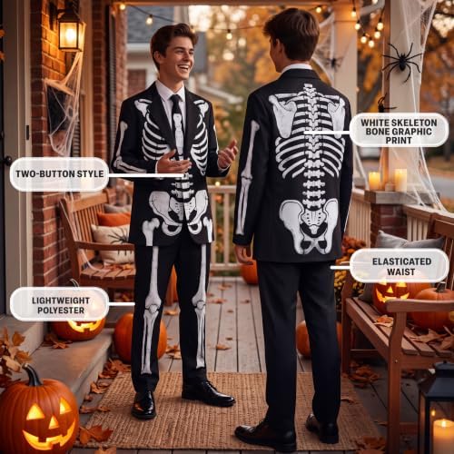 Get Trend Skeleton Halloween Costumes for Men and Women, Dress Up Outfit