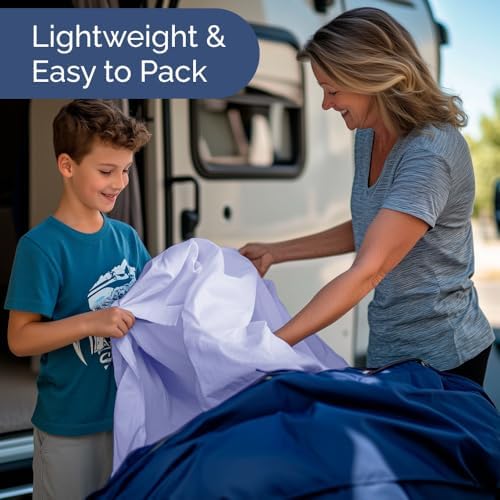 Short Queen Size 4 Piece Bed Sheet Set - RV Short Queen Sheets - Lavender
