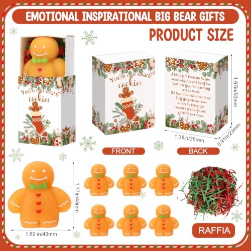 24 Sets Christmas Gingerbread Gifts Funny Appreciation Party Favors