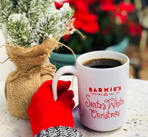 Barnie's Santa's White Christmas Coffee Pods Compatible with Keurig Brewers - A Festive Coffee Blend of Coconut, Vanilla, and Caramel Flavors - 100 count