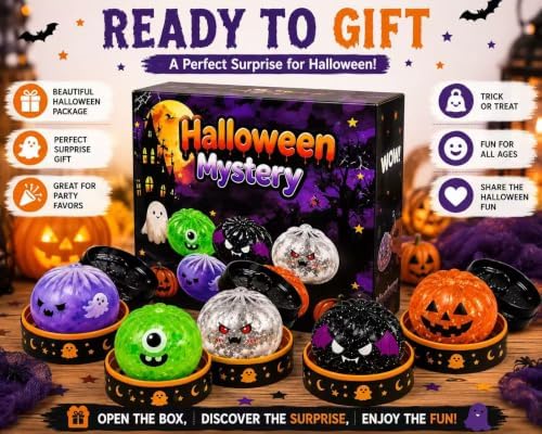 Halloween Pumpkin Squishy Stress Balls Toys Slow Rebound Cute Ghost Squeeze , Squeeze Ball Realistic Stick Soft Squeeze Toys, Upgrade Stress Relief Fidget Toys Wet Slow Rebound Stress Relief Toy