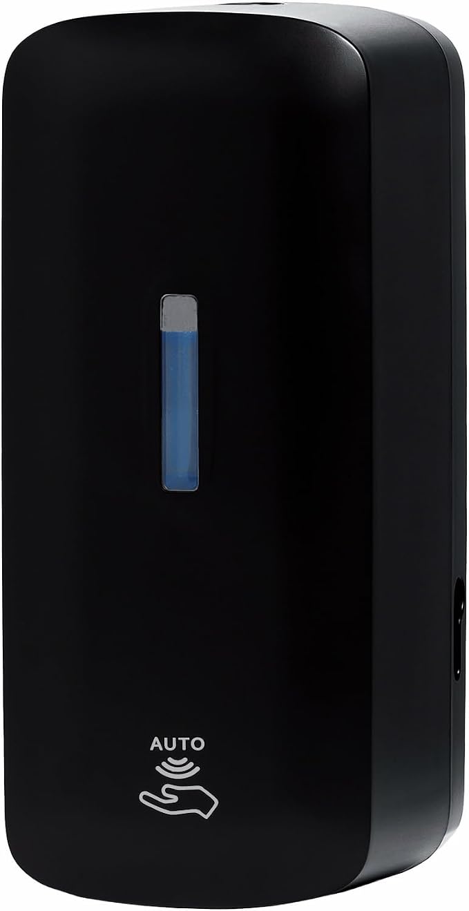 Automatic Soap Dispenser with Extra Large 40 oz. Capacity (Liquid/Gel) - Wall Mounted Hand Soap or Touchless Hand Sanitizer Unit for Commercial or Home Bathrooms - ADA Compliant (Black)