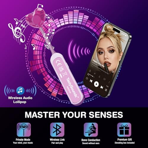 Amos TastySounds Wireless Audio Music Lollipop Gift Set-1Device+3Refills