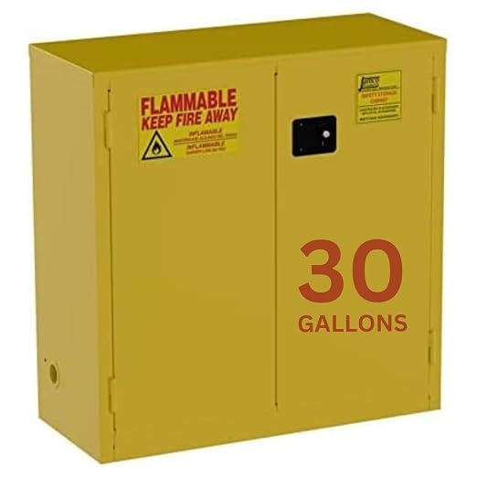 Jamco 30 Gallon Steel Flammable Safety Cabinet, Manual Doors, Yellow | All-Welded Double-Wall Steel Flammable Storage Cabinet, Lockable Doors, 43"W X 18"D X 44"H, Osha & Fm Certified, Made In Usa