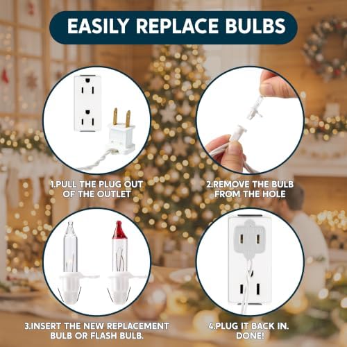 Joiedomi Christmas String Lights Indoor,300(3x100) Mini Warm Fairy Light,64.5FT Lighting Decor for Patio Dorm Classroom Bedroom Holiday Wedding Party Garland Birthday Festival,White Wire