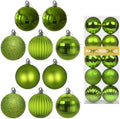Lime Green 2.5" Christmas Balls Christmas Tree Decoration Ornaments Shatterproof Hanging Balls for Birthday Halloween Holiday Wedding Decorations Set of 10pcs