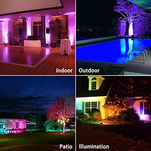 Led Flood Light Outdoor, 50W RGB Color Changing Landscape Lighting