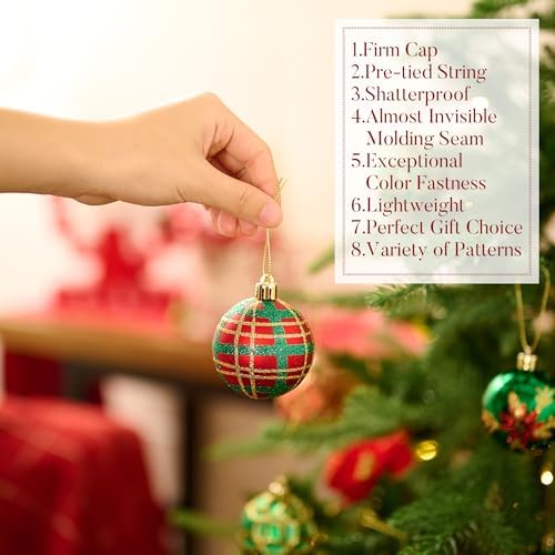 Valery Madelyn 16ct Christmas Tree Decorations Ball Ornaments 2.36 Inches