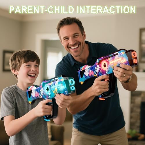 Rechargeable Laser Tag Guns Set of 4, Lazer Tag Game for Kids Teens & Adults, Boys & Girls Outdoor Teenage Group Activities, Cool Toys for Teenage Ages 8 9 10 11 12+