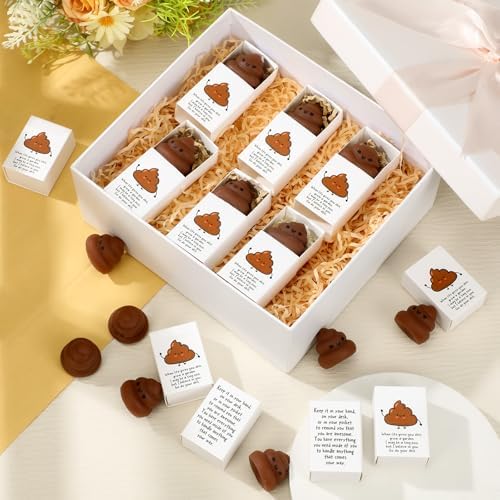 48 Sets Positive Funny Gifts Poo Stress Balls with Boxes