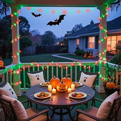 JMEXSUSS 600 LED Christmas String Lights Outdoor, Red White and Green