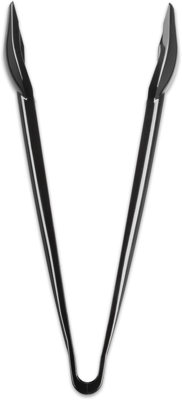 Carlisle FoodService Products CFS Carly Salad Tong, 9" Salad Tong, Black, 1 Pack