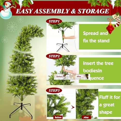 Seenelling 6 FT Lime Green Christmas Tree Prelit Whimsical Artificial