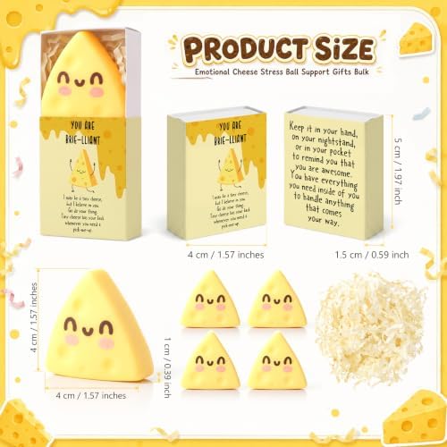 24 Sets Positive Gifts Cheese Toys with Support Boxes, Cute Party Favors