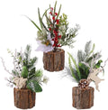 winemana Christmas Table Decorations Indoor Xmas Centerpieces Decor, 3 Pack
