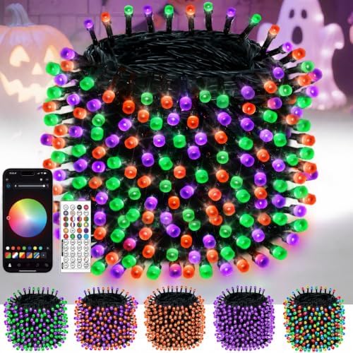 1Pack 600LED Smart Color Changing String Lights Halloween Lights App Remote