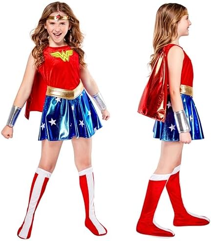 Rubies at Party City DC Comics: Wonder Woman Costume for Kids, Girls Costume