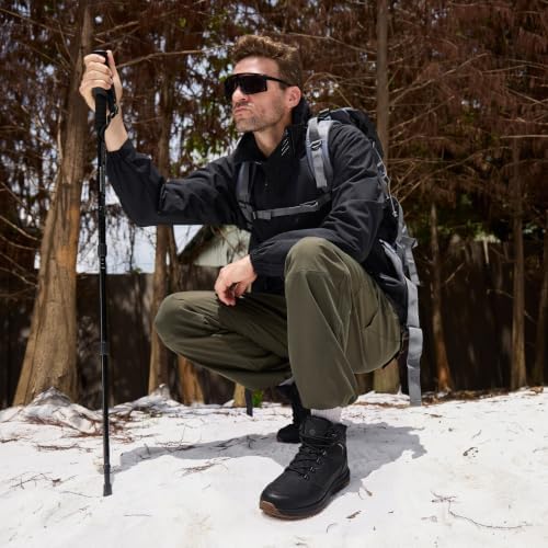 FitVille Winter Boots for Men Snow Boots with Side Zipper & Insulated Layer