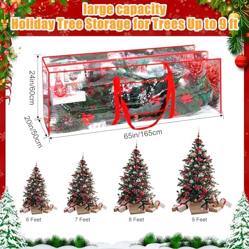 Sadnyy 2 Pcs Christmas Tree Storage Bag Waterproof Plastic Handles