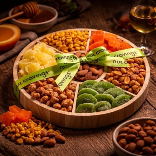 NUT CRAVINGS - Dried Fruit & Mixed Nuts Gift Basket (7 Assortments)